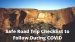 Safe road trip checklist during COVID